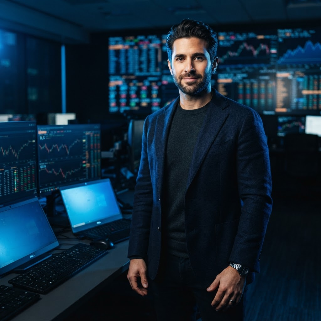 Portrait of Gabriel, lead trader and analyst at Crypto Signals One